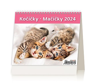 Minimax Kočičky 2026, stolní kalendář - reklamní kalendáře
