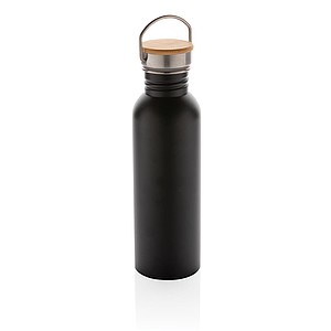 Moderní hliníková láhev na vodu, objem 700ml, černá - reklamní předměty