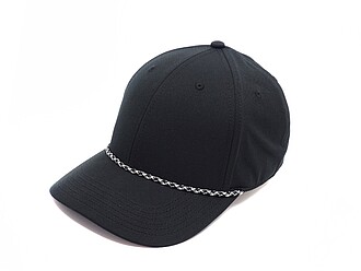 Moderní kšiltovka s ozdobnou šňůrkou na kšiltu, černá - reklamní kšiltovky