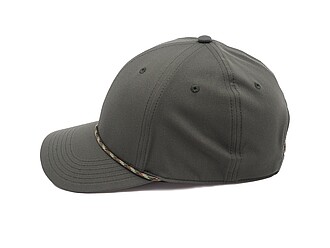 Moderní kšiltovka s ozdobnou šňůrkou na kšiltu, vojenská zelená