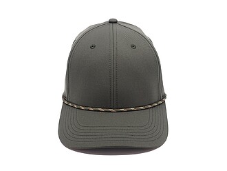 Moderní kšiltovka s ozdobnou šňůrkou na kšiltu, vojenská zelená