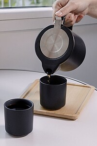 MONEA Keramická čajová sada s matným povrchem, černá