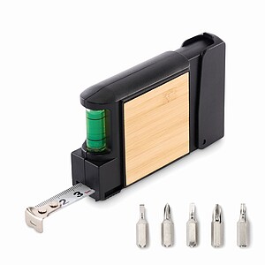 Multifunkční měřicí pásmo, černá - reklamní předměty