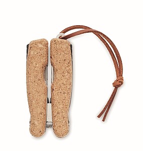 Multitool s 9 funkcemi, povrch rukojeti je z korku