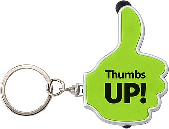 MYRA Přívěsek na klíče se stylusem a světýlkem, zelený