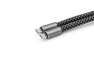 Nabíjecí a datový kabel Brandcharger, gun metal