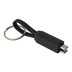 Nabíjecí a datový kabel, černá - reklamní předměty