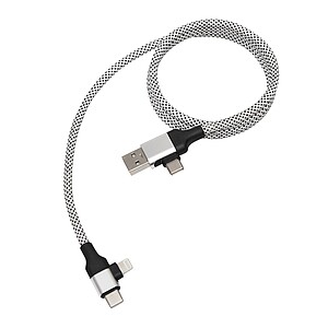 Nabíjecí a datový kabel, stříbrná - reklamní předměty
