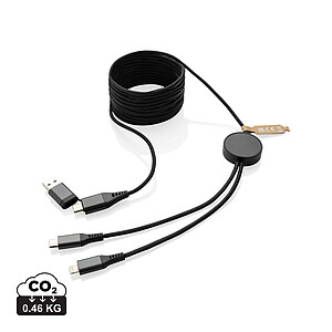 Nabíjecí kabel 4v1 3m z RCS rPET, šedá