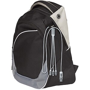 Nabíjecí kabel 5v1 z recyklovaného hliníku, stříbrný