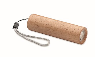 Nabíjecí svítilna s dřevěným povrchem - reklamní předměty