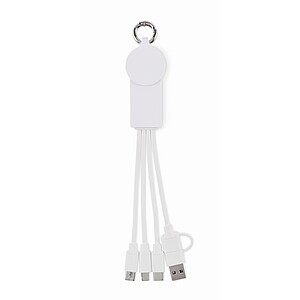 Nabíjecí type-C kabel 2v1, bílá
