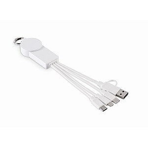 Nabíjecí type-C kabel 2v1, bílá