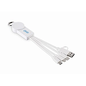 Nabíjecí type-C kabel 2v1, bílá