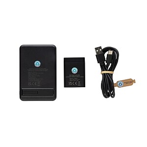 Nabíječka 5000mAh 3v1 Powerbase z RCS recyklovaného plastu, černá