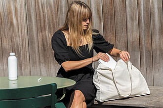 Nákupní taška Impact AWARE z recyklované bavlny 145 g, béžová