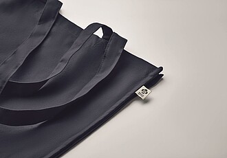 Nákupní taška z organické bavlny, kobaltově modrá