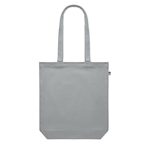 Nákupní taška z organické bavlny se širším dnem, šedá