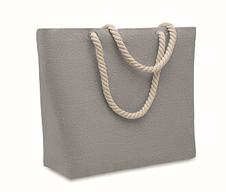 Nákupní taška z recyklované bavlny, šedá