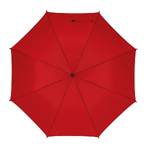 NARSIOL Automatický deštník s dřevěnou holí, červená