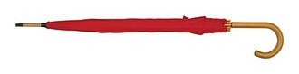 NARSIOL Automatický deštník s dřevěnou holí, červená