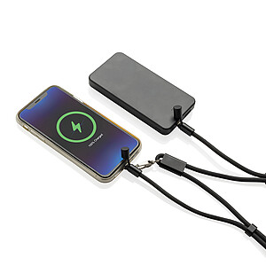 Nastavitelný telefonní popruh 60W z RCS RPET, černá