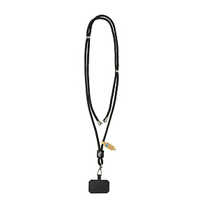 Nastavitelný telefonní popruh z RCS RPET, černá