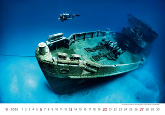 Nástěnný kalendář Deep Blue 2026