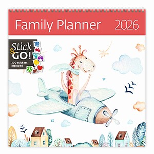 Nástěnný kalendář Family Planner 2026 včetně laše - reklamní kalendáře