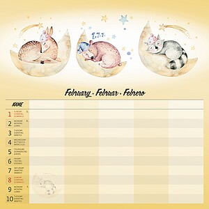 Nástěnný kalendář Family Planner 2026 včetně laše