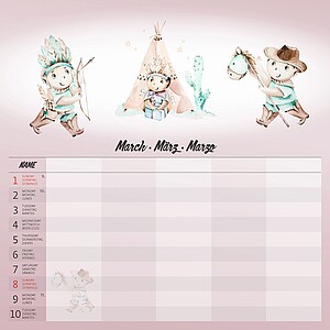 Nástěnný kalendář Family Planner 2026 včetně laše