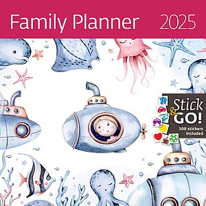 Nástěnný kalendář Family Planner 2026 včetně laše