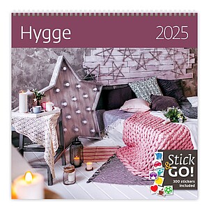 Nástěnný kalendář Hygge 2025 včetně laše - reklamní kalendáře