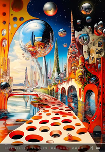 Nástěnný kalendář Surreal New Worlds 2026