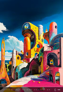 Nástěnný kalendář Surreal New Worlds 2026