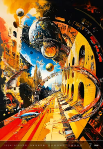 Nástěnný kalendář Surreal New Worlds 2026