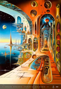 Nástěnný kalendář Surreal New Worlds 2026