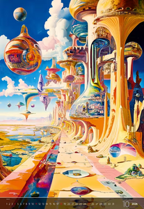 Nástěnný kalendář Surreal New Worlds 2026