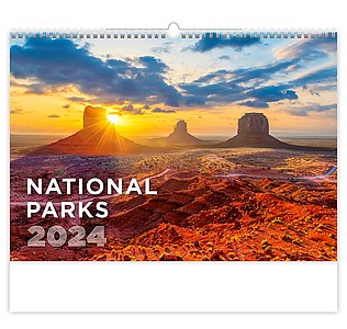 National Parks 2026, nástěnný kalendář, prodloužená záda - reklamní kalendáře