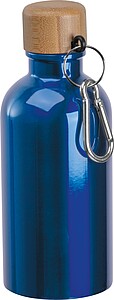 Nerezová láhev s karabinou 400 ml, modrá