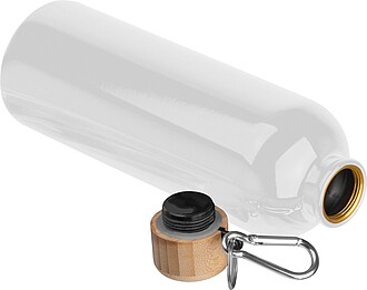 Nerezová láhev s karabinou 750 ml, bílá