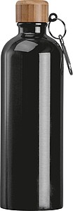 Nerezová láhev s karabinou 750 ml, černá