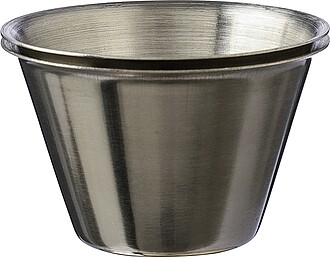 Nerezová láhev v obalu 230 ml se dvěma kelímky 40 ml, hnědá