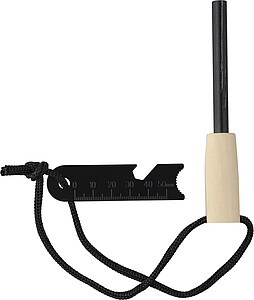 Nerezová podpalovací tyč, hnědá - reklamní předměty