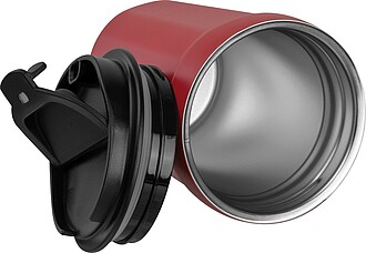 Nerezový cestovní termohrnek 350 ml, červená