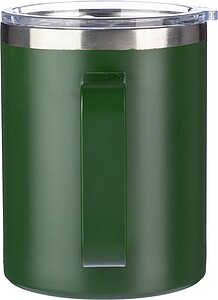 Nerezový dvoustěnný hrnek, 300 ml, zelená