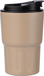 Nerezový dvoustěnný hrnek, 320 ml, béžová