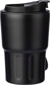 Nerezový dvoustěnný hrnek, 320 ml, černá