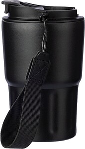 Nerezový dvoustěnný hrnek, 320 ml, černá