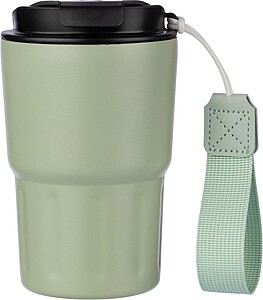 Nerezový dvoustěnný hrnek, 320 ml, jemně zelená